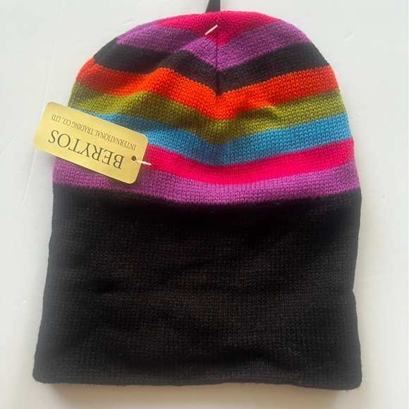 Berytos Striped Acylic Cuff Ski Cap OS - Picture 2 of 4